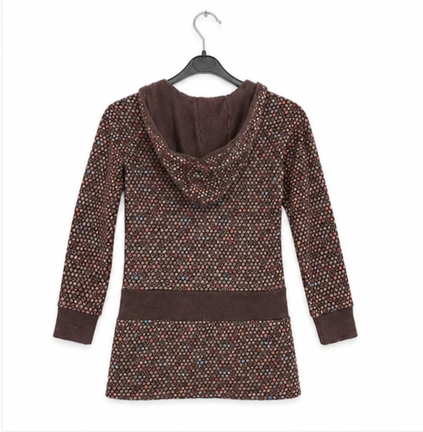 Bruin tunieksweatshirt met capuchon voor 8-jarigen - popspijkermotief – photo 3